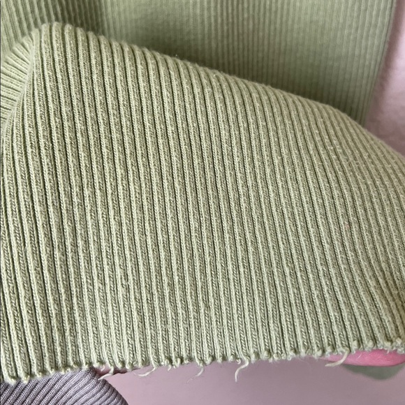 Free people beach green ribbed midi bodycon dress - Picture 6 of 10